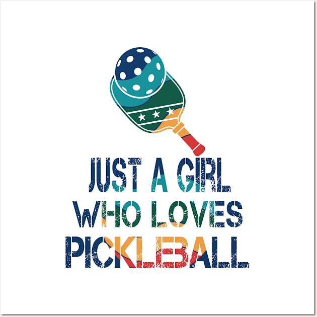 Pickleball women rainbow Wall Art by Positively Petal Perfect 